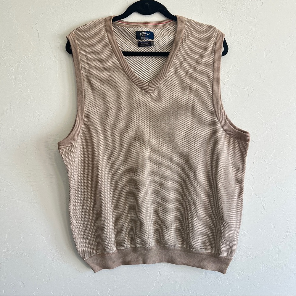 Callaway Men's Pima Cotton V-Neck Sweater Vest - M